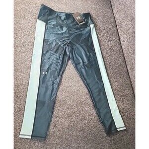 NWT Under Armour Women's HeatGear Ankle-Crop Training Leggings Green Size 1X